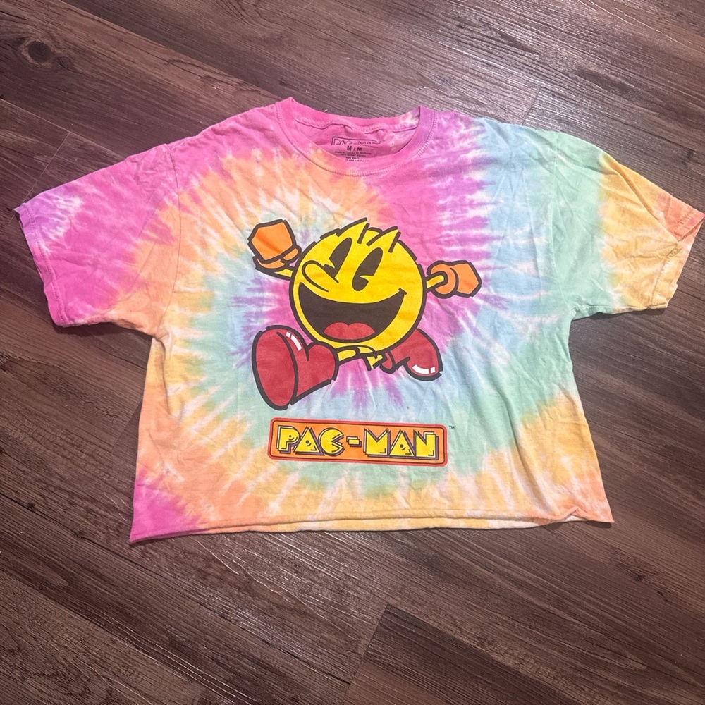Pac-Man Rainbow Tie Dye T Shirt